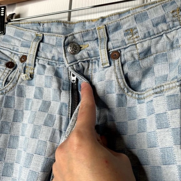R13 checkerboard jeans size 24 - Picture 6 of 9